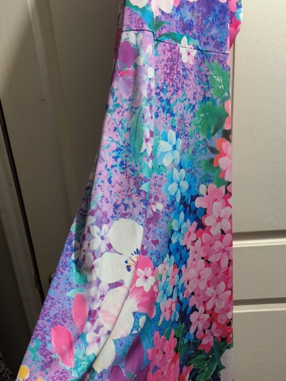 Floral Maxi Sundress - Pink, Purple & Turquoise - Picture 2 of 3